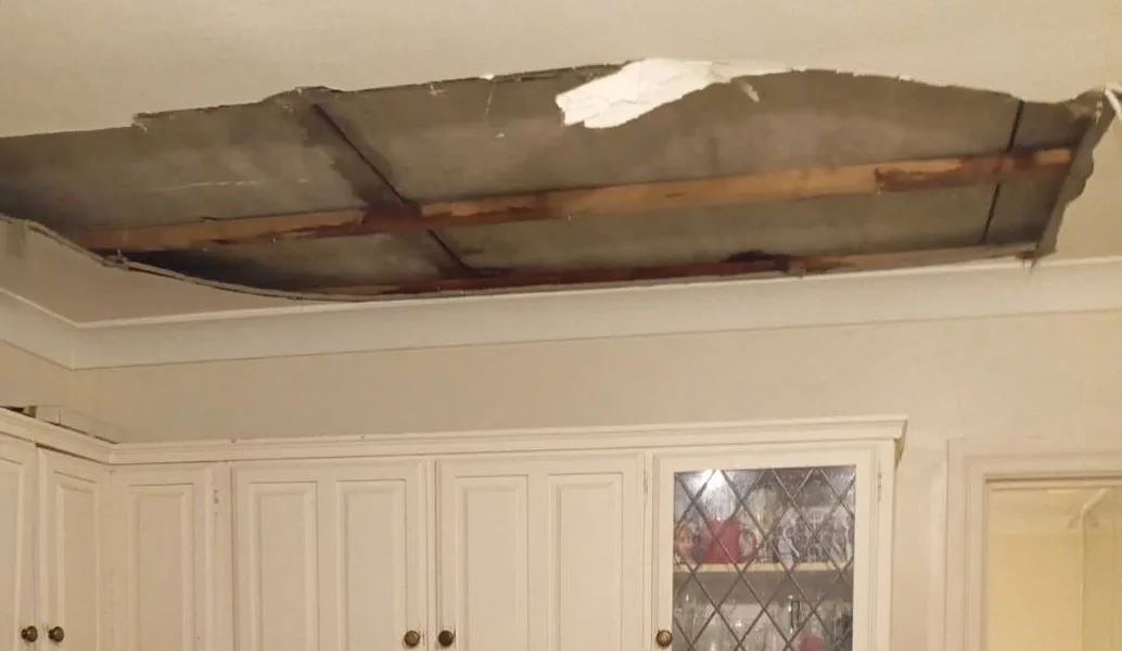 Ceiling Repair Before