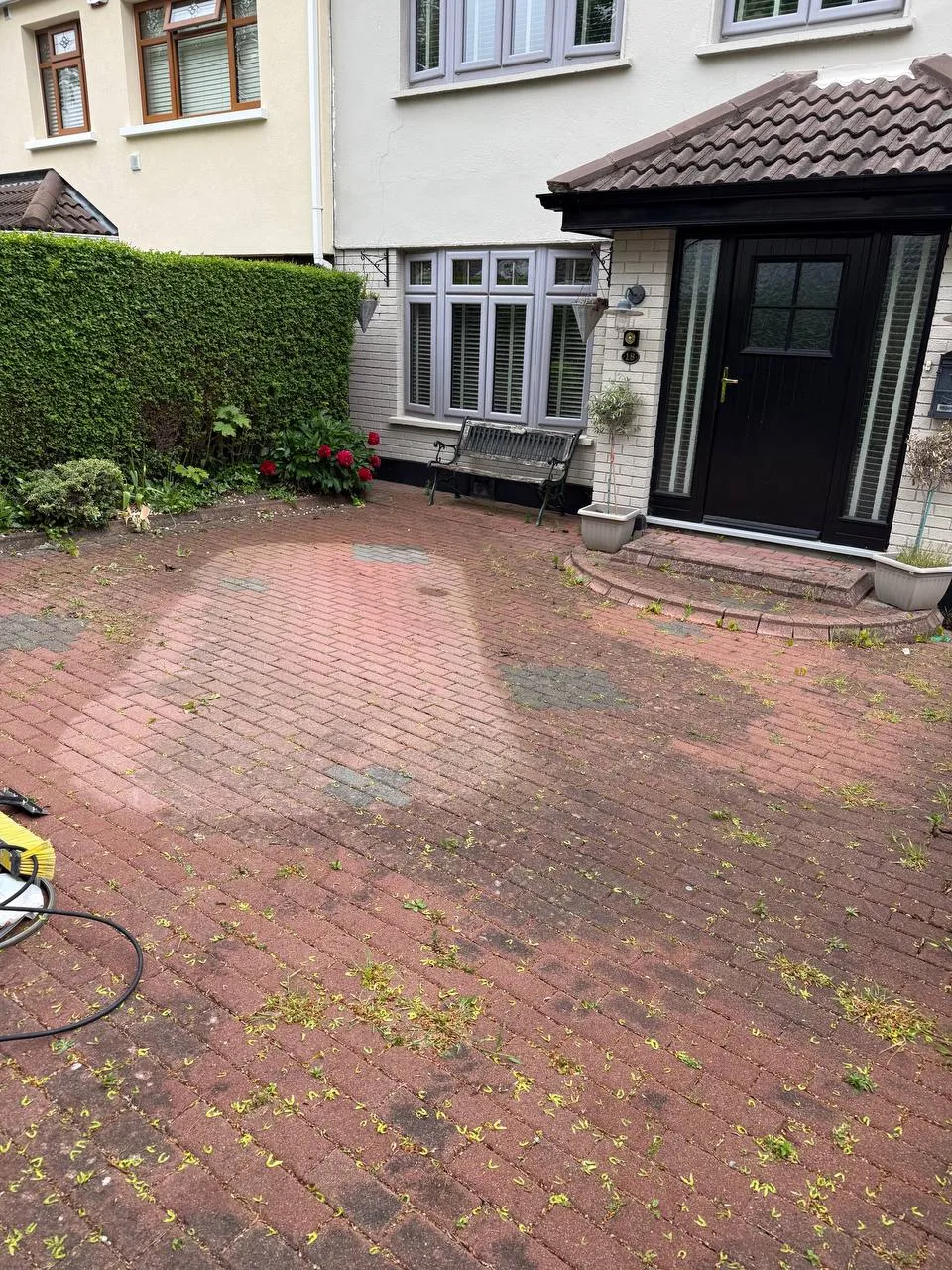 Power Washing of drive way and padio - Before